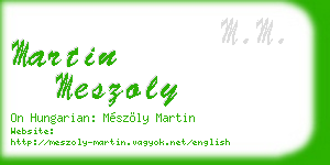 martin meszoly business card